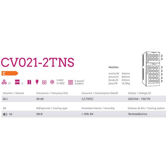 Vinoteca Cavanova CV021 2T NS