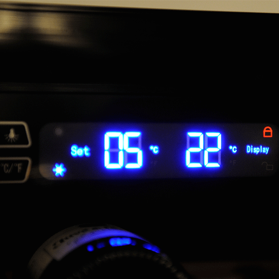 Vinoteca Cave Vinum CV-151-INOX-DETALLE-TEMPERATURA