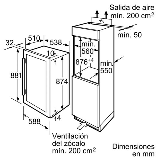 Vinoteca integrable Siemens KF18WA40IE IQ700