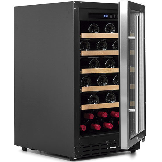 Vinoteca VINOBOX 40 GC 1T lateral puerta abierta