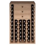 Botellero Pino Godello 46 botellas con 3 cajones altos ER2510 arriba