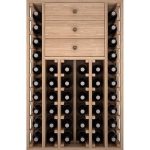 Botellero Pino Godello 46 botellas con 3 cajones altos ER2510