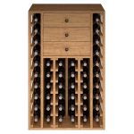 Botellero Pino Godello 46 botellas con 3 cajones altos EX2510 arriba