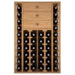 Botellero Pino Godello 46 botellas con 3 cajones altos EX2510