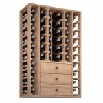 Botellero Pino Godello 46 botellas con 3 cajones bajos ER2511 LATERAL 2