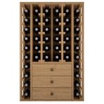 Botellero Pino Godello 46 botellas con 3 cajones bajos EX2511