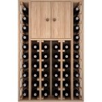 Botellero pino Godello 46 botellas con 2 puertas altas ER2515 frontal