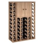 Botellero pino Godello 46 botellas con 2 puertas altas ER2515 lateral