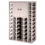 Botellero pino Godello 46 botellas con 2 puertas altas EW2515