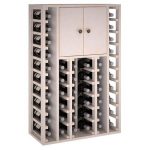 Botellero pino Godello 46 botellas con 2 puertas altas EW2515 lateral
