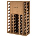 Botellero pino Godello 46 botellas con 2 puertas altas EX2515