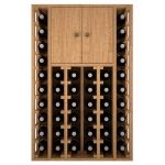 Botellero pino Godello 46 botellas con 2 puertas altas EX2515 frontal