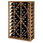 Botellero pino Godello 60 botellas con 2 rombos EX2530
