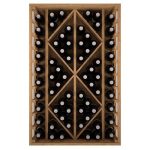 Botellero pino Godello 60 botellas con 2 rombos EX2530 frontal