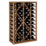 Botellero pino Godello 60 botellas con 2 rombos EX2530 lateral