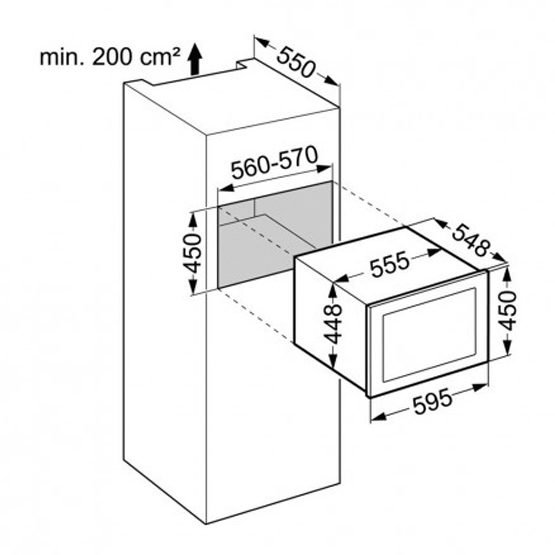 Liebherr WKEgb582 detalle encastre medidasLiebherr WKEgb582 detalle encastre medidas