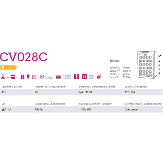 Vinoteca Cavanova CV028C