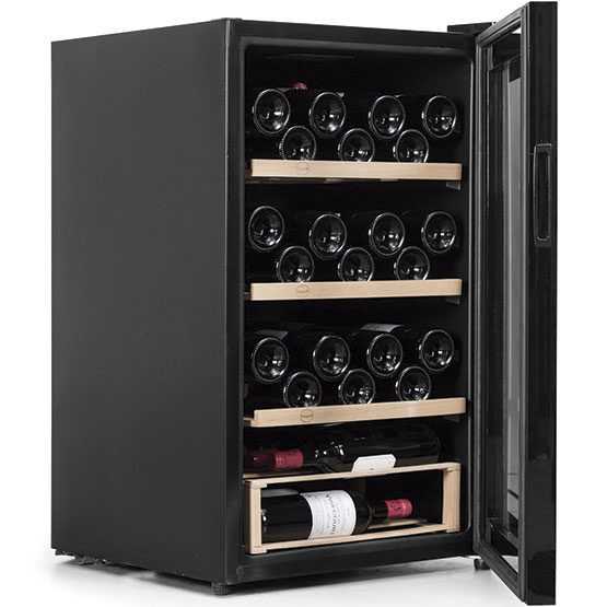 Vinoteca Vinobox 48 Pro lateral puerta semiabierta