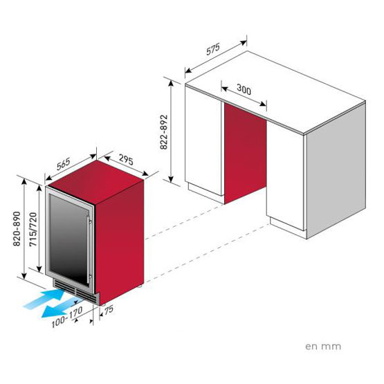 Vinoteca Caveplus CPSN 16 2TDimensiones