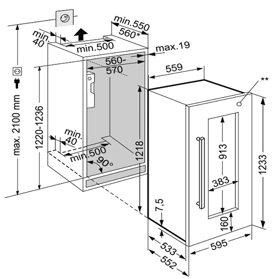 Vinoteca LIEBHERR EWT df 2353