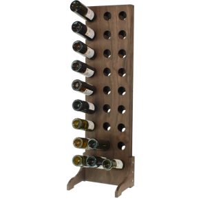 Pupitre Expositor Chardonnay ROBLE OSCURO DE PIE 27 BOTELLAS