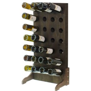 Pupitre Expositor Chardonnay ROBLE OSCURO DE PIE 28 BOTELLAS