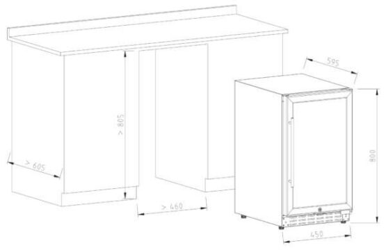 Plano encastre 40gc2t