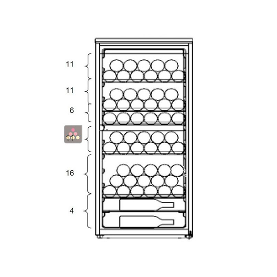 Vinoteca CAVISS SN259KBE PLANO FRONTAL