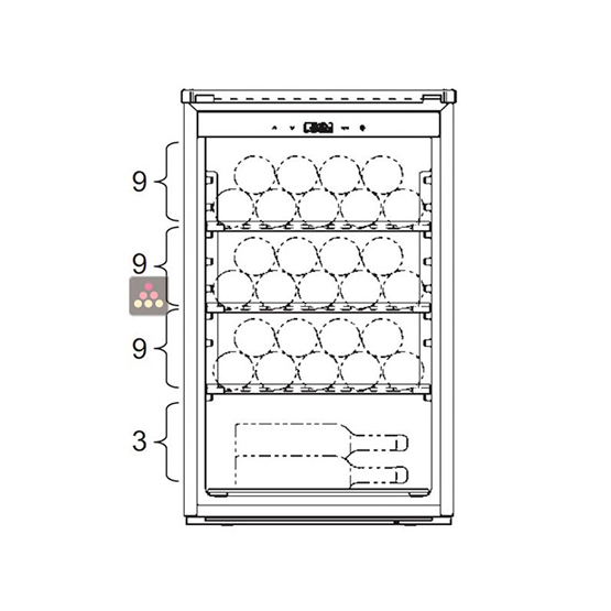 Vinoteca Caviss SN130KBE4 plano bodega