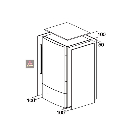 Vinoteca Caviss SN130KBE4 plano medidas