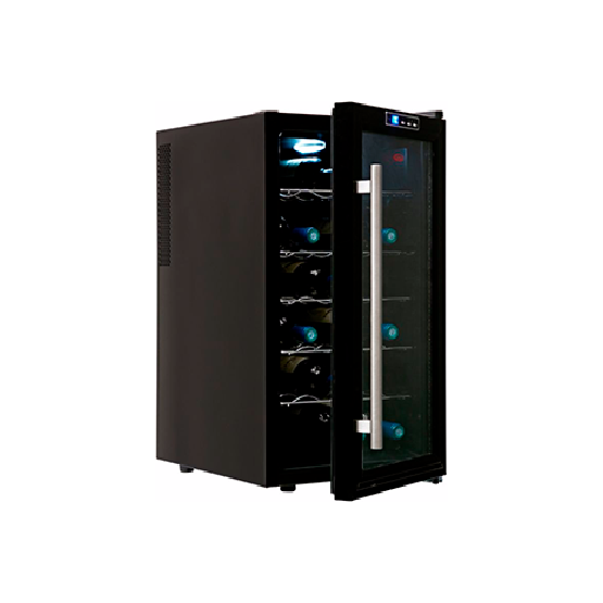 Vinoteca Caviss SP118FC semiabierta