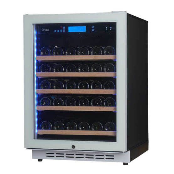 Vinoteca PEVINO P46S HHWN 38 BOTELLAS BLANCO VINOTECA DOS TEMPERATURAS ENCASTRABLES LATERAL