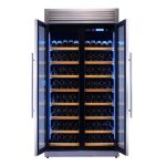 Vinoteca Pevino Pro H320F 1T S acero abierta