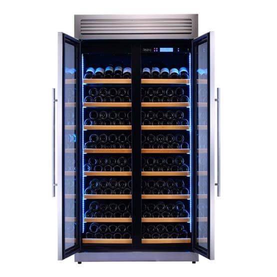 Vinoteca Pevino Pro H320F 1T S acero abierta Vinoteca Pevino Pro H320F 1T S acero abierta