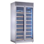 Vinoteca Pevino Pro H320F 1T S acero cerrada