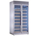 Vinoteca Pevino Pro H320F 2T S Acero lateral