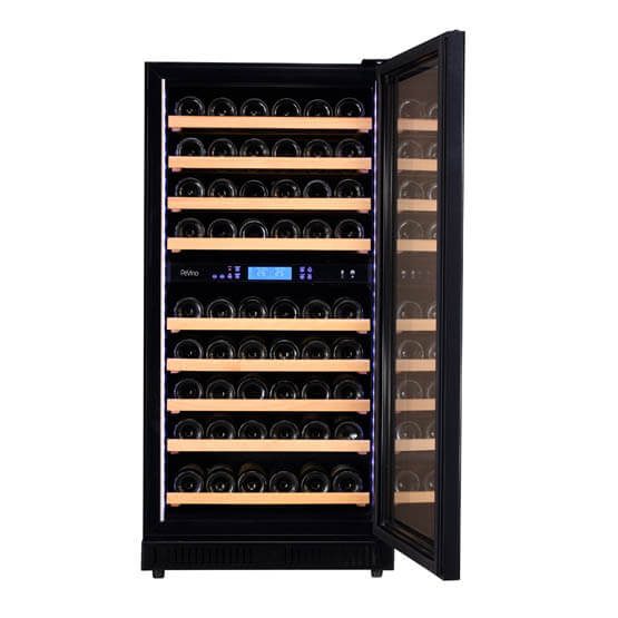 Vinoteca Pevino P80D HHB negro doble zona temperatura abierta