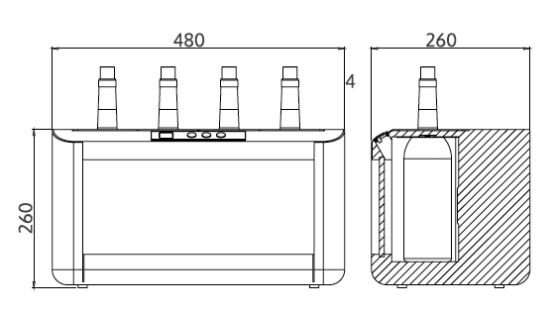 Enfriador Cavanova ow004 Medidas Enfriador Cavanova ow004 Medidas