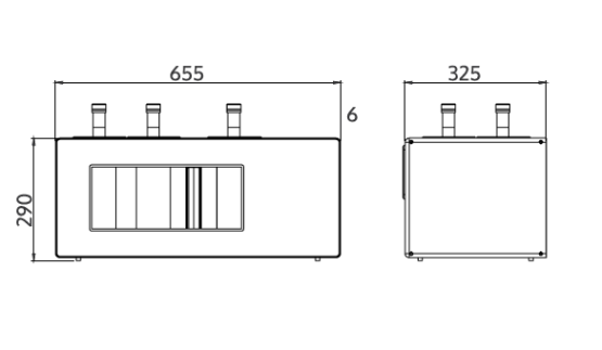 Enfriador Cavanova ow6CS medidas