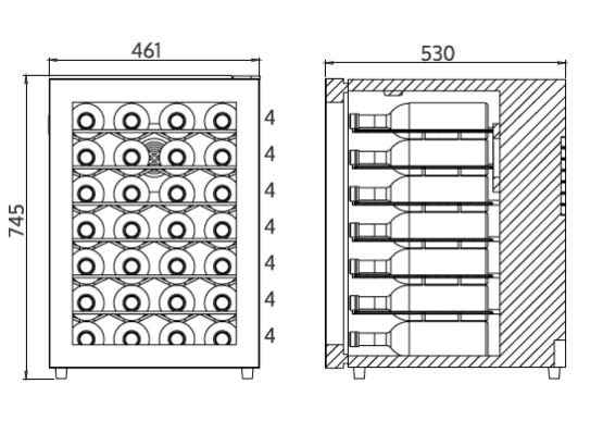 Vinoteca Cavanova cv028 medidas Vinoteca Cavanova cv028 medidas