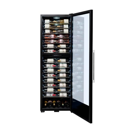 Vinoteca La Sommeliere PF160DZ abierta frontal 1