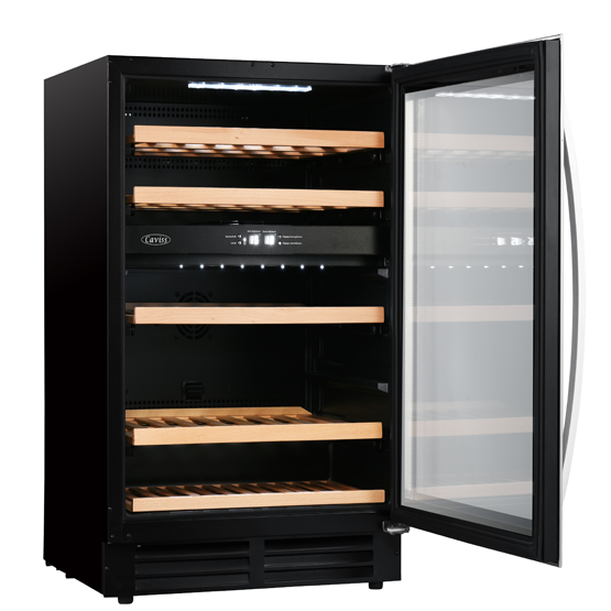 Vinoteca Caviss CLE244SBE4 abierta lateral