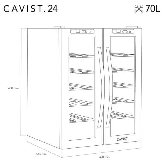 Vinoteca Cavist 24 plano