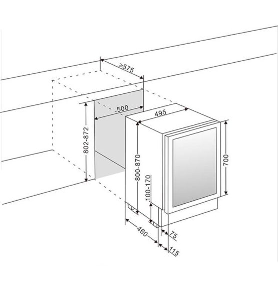 vinoteca estándar encastrable