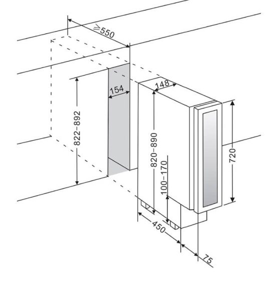 vinoteca estándar encastrable
