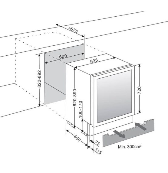 vinoteca estándar encastrable