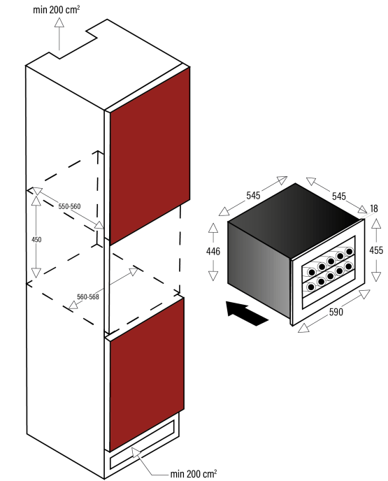 vinoteca caviss slen 123 tbe4 plano encastrable