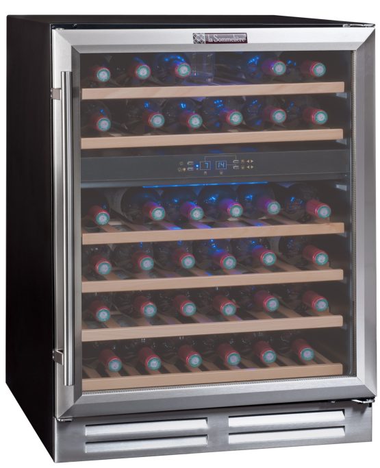 Vinoteca La Sommeliere CVDE46 2T lateral llena cerrada