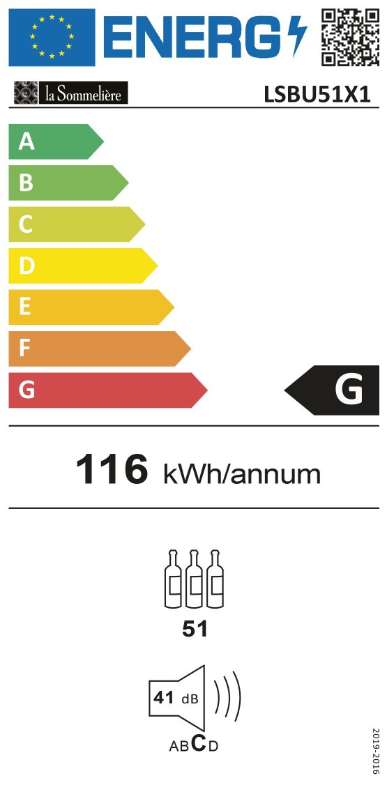 vinoteca la sommeliere lsbu51x1 Clasificiacion energentica vinoteca