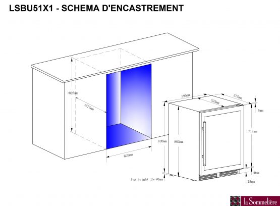vinoteca la sommeliere lsbu51x1 plano encastre